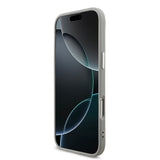 Apple iPhone 17 Air Kılıf Guess Orjinal Lisanslı M-safe Şarj Özellikli Metal Kamera Çerçeveli Üçgen Logolu Glitter Kapak