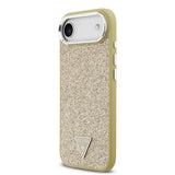 Apple iPhone 17 Air Kılıf Guess Orjinal Lisanslı M-safe Şarj Özellikli Metal Kamera Çerçeveli Üçgen Logolu Glitter Kapak