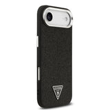 Apple iPhone 17 Air Kılıf Guess Orjinal Lisanslı M-safe Şarj Özellikli Metal Kamera Çerçeveli Üçgen Logolu Glitter Kapak