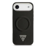 Apple iPhone 17 Air Kılıf Guess Orjinal Lisanslı M-safe Şarj Özellikli PU Deri Metal Kamera Çerçeveli Üçgen Logolu Kapak
