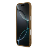 Apple iPhone 17 Air Kılıf Guess Orjinal Lisanslı M-safe Şarj Özellikli PU Deri Metal Kamera Çerçeveli Üçgen Logolu Kapak