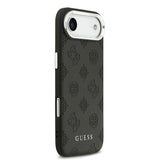Apple iPhone 17 Air Kılıf Guess Orjinal Lisanslı M-safe Şarj Özellikli Sıcak Baskılı Klasik Yazı Logolu PU Deri Peony Kapak