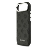Apple iPhone 17 Air Kılıf Guess Orjinal Lisanslı M-safe Şarj Özellikli Sıcak Baskılı Klasik Yazı Logolu PU Deri Peony Kapak