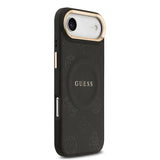 Apple iPhone 17 Air Kılıf Guess Orjinal Lisanslı M-safe Şarj Özellikli Sıcak Baskılı Yazı Logolu PU Deri Peony Kapak