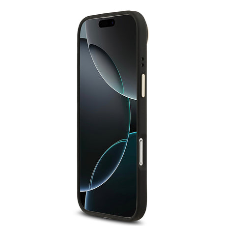 Apple iPhone 17 Air Kılıf Guess Orjinal Lisanslı M-safe Şarj Özellikli Sıcak Baskılı Yazı Logolu PU Deri Peony Kapak