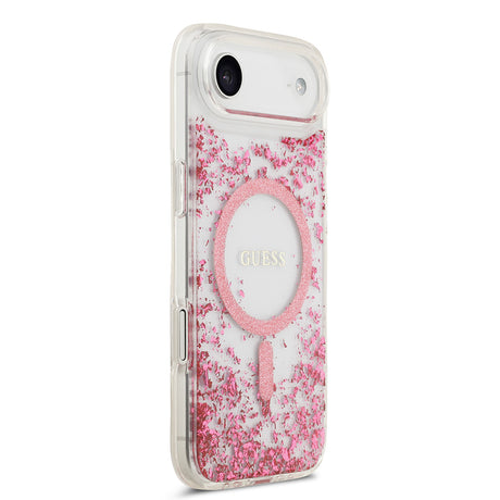 Apple iPhone 17 Air Kılıf Guess Orjinal Lisanslı M-safe Şarj Özellikli Transparan Resin Bottom Kapak