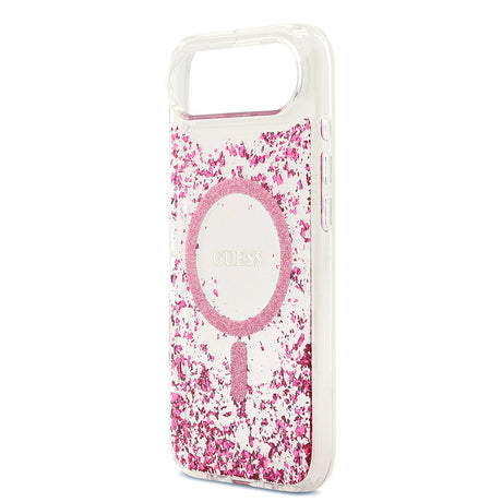 Apple iPhone 17 Air Kılıf Guess Orjinal Lisanslı M-safe Şarj Özellikli Transparan Resin Bottom Kapak