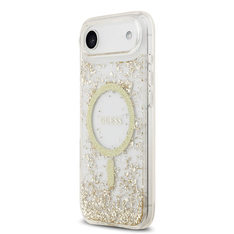 Apple iPhone 17 Air Kılıf Guess Orjinal Lisanslı M-safe Şarj Özellikli Transparan Resin Bottom Kapak