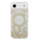 Apple iPhone 17 Air Kılıf Guess Orjinal Lisanslı M-safe Şarj Özellikli Transparan Resin Bottom Kapak