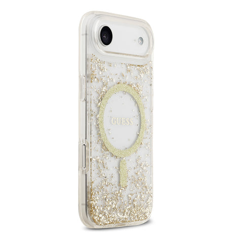 Apple iPhone 17 Air Kılıf Guess Orjinal Lisanslı M-safe Şarj Özellikli Transparan Resin Bottom Kapak