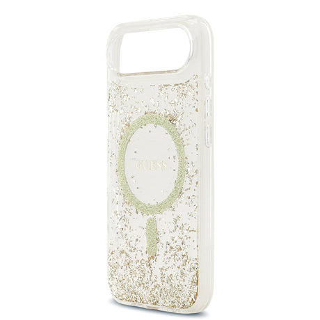 Apple iPhone 17 Air Kılıf Guess Orjinal Lisanslı M-safe Şarj Özellikli Transparan Resin Bottom Kapak
