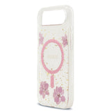Apple iPhone 17 Air Kılıf Guess Orjinal Lisanslı M-safe Şarj Özellikli Transparan Resin Flowers Kapak