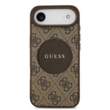 Apple iPhone 17 Air Kılıf Guess Orjinal Lisanslı M-safe Şarj Özellikli Yazı Logolu Circle Classic Kapak
