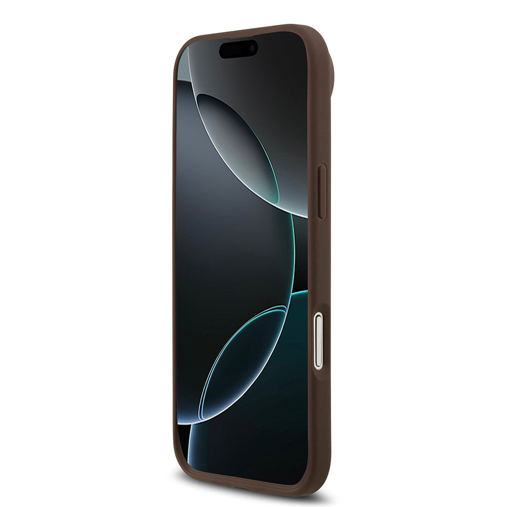 Apple iPhone 17 Air Kılıf Guess Orjinal Lisanslı M-safe Şarj Özellikli Yazı Logolu Circle Classic Kapak