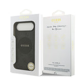 Apple iPhone 17 Air Kılıf Guess Orjinal Lisanslı M-safe Şarj Özellikli Yazı Logolu Circle Classic Kapak