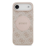 Apple iPhone 17 Air Kılıf Guess Orjinal Lisanslı M-safe Şarj Özellikli Yazı Logolu Circle Classic Kapak