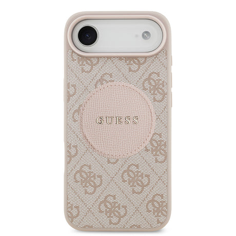 Apple iPhone 17 Air Kılıf Guess Orjinal Lisanslı M-safe Şarj Özellikli Yazı Logolu Circle Classic Kapak