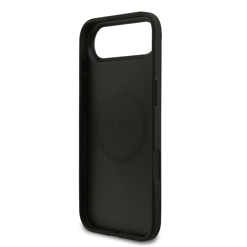 Apple iPhone 17 Air Kılıf Guess Orjinal Lisanslı M-safe Şarj Özellikli Yazı Logolu PU Deri Kapak