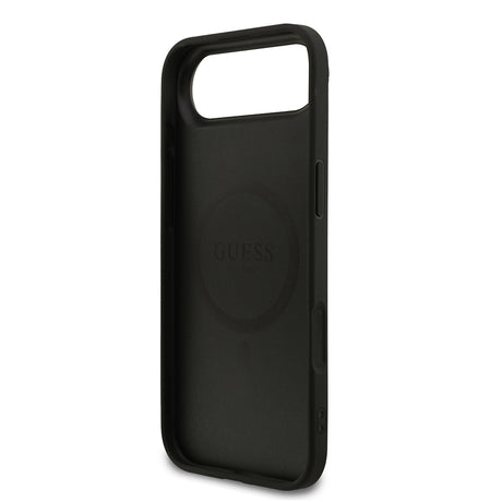 Apple iPhone 17 Air Kılıf Guess Orjinal Lisanslı M-safe Şarj Özellikli Yazı Logolu PU Deri Kapak