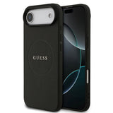 Apple iPhone 17 Air Kılıf Guess Orjinal Lisanslı M-safe Şarj Özellikli Yazı Logolu PU Deri Kapak