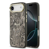 Apple iPhone 17 Air Kılıf Guess Orjinal Lisanslı M-safe Şarj Özellikli Yazı Logolu Python Desenli Kapak