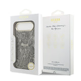 Apple iPhone 17 Air Kılıf Guess Orjinal Lisanslı M-safe Şarj Özellikli Yazı Logolu Python Desenli Kapak