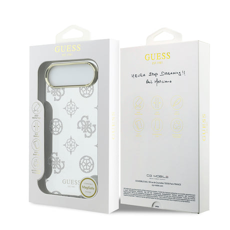 Apple iPhone 17 Air Kılıf Guess Orjinal Lisanslı Metal Kamera Çerçeveli Simli Aynalı Kapak