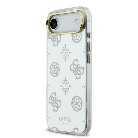 Apple iPhone 17 Air Kılıf Guess Orjinal Lisanslı Metal Kamera Çerçeveli Simli Aynalı Kapak