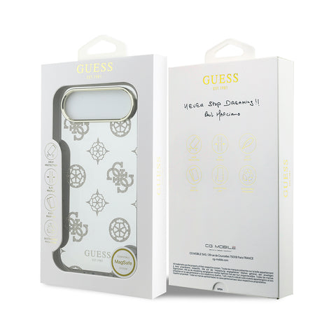 Apple iPhone 17 Air Kılıf Guess Orjinal Lisanslı Metal Kamera Çerçeveli Simli Aynalı Kapak