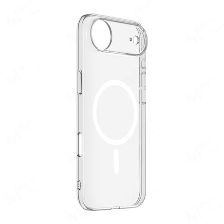 Apple iPhone 17 Air Kılıf IC Çipli M-Safe Şarj Özellikli Şeffaf Kamera Çerçeveli Zore Toledo Kapak