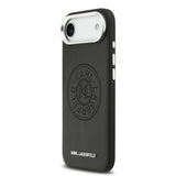 Apple iPhone 17 Air Kılıf Karl Lagerfeld Orjinal Lisanslı M-safe Şarj Özellikli Delikli Tasarım Metal Logolu PU Deri Kapak