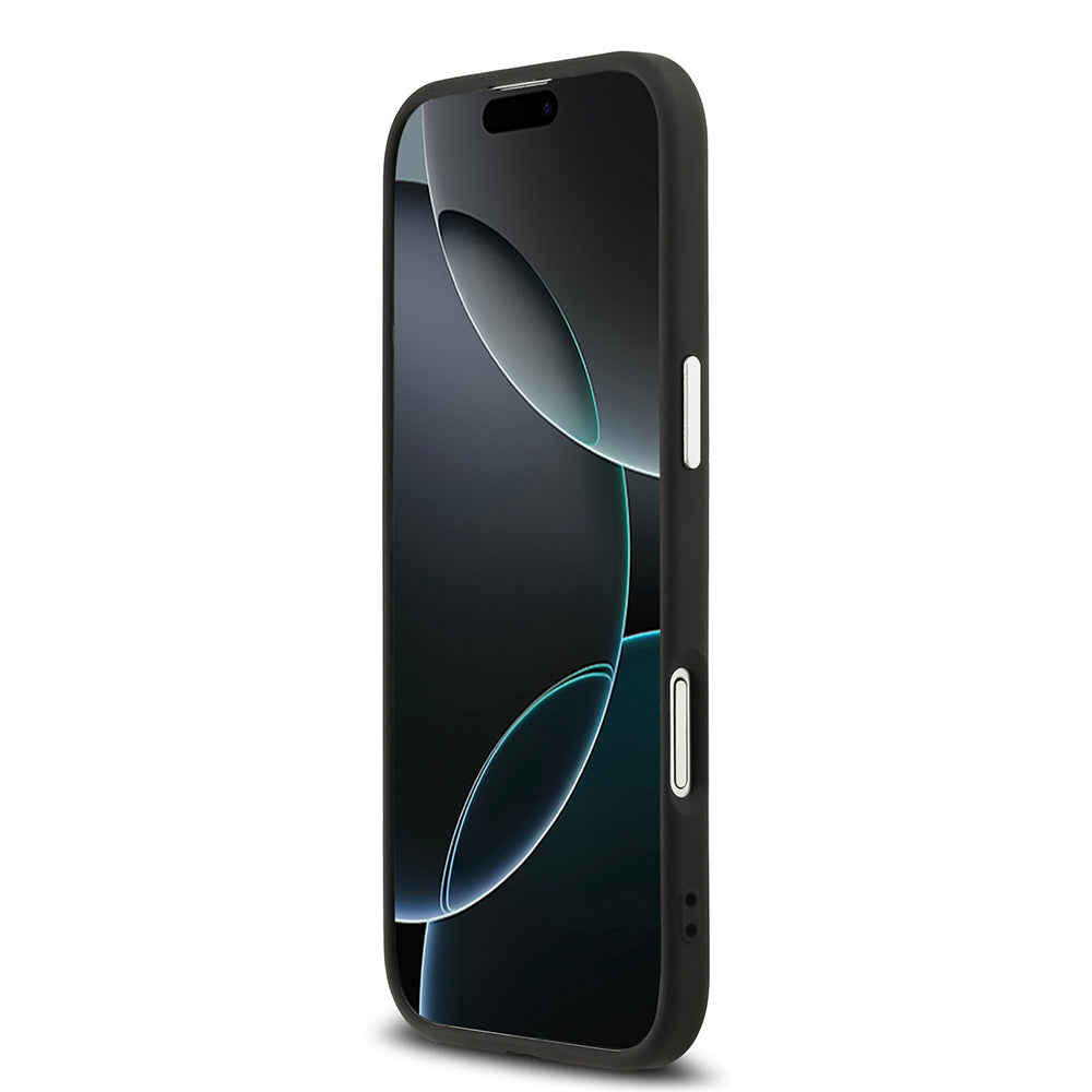 Apple iPhone 17 Air Kılıf Karl Lagerfeld Orjinal Lisanslı M-safe Şarj Özellikli Delikli Tasarım Metal Logolu PU Deri Kapak