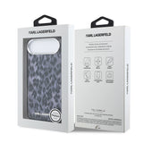 Apple iPhone 17 Air Kılıf Karl Lagerfeld Orjinal Lisanslı M-safe Şarj Özellikli IML Leopar Baskılı Kapak