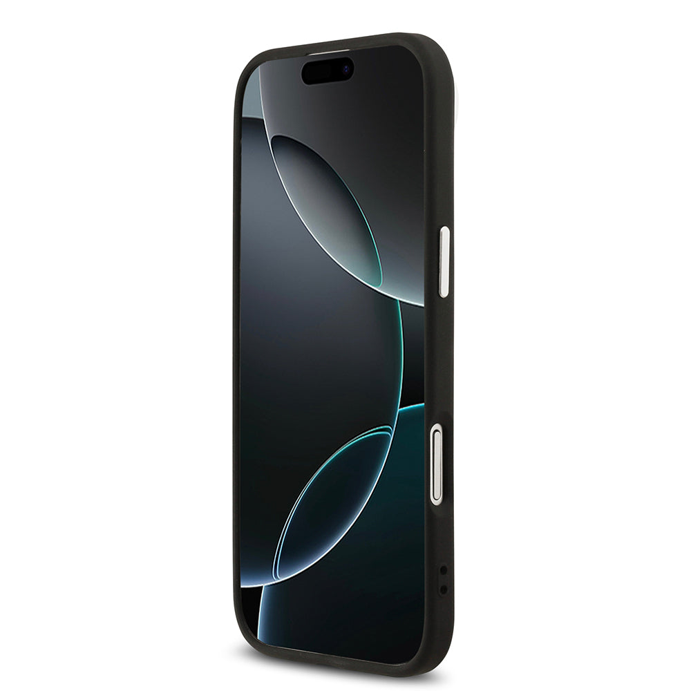 Apple iPhone 17 Air Kılıf Karl Lagerfeld Orjinal Lisanslı M-safe Şarj Özellikli Metal Kamera ve Buton Tasarımlı Choupette PU Deri Kapak