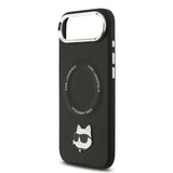 Apple iPhone 17 Air Kılıf Karl Lagerfeld Orjinal Lisanslı M-safe Şarj Özellikli Metal Kamera ve Buton Tasarımlı Choupette PU Deri Kapak
