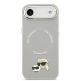 Apple iPhone 17 Air Kılıf Karl Lagerfeld Orjinal Lisanslı M-safe Şarj Özellikli Metal Kamera ve Buton Tasarımlı K&C PU Deri Kapak
