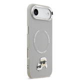 Apple iPhone 17 Air Kılıf Karl Lagerfeld Orjinal Lisanslı M-safe Şarj Özellikli Metal Kamera ve Buton Tasarımlı K&C PU Deri Kapak