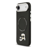 Apple iPhone 17 Air Kılıf Karl Lagerfeld Orjinal Lisanslı M-safe Şarj Özellikli Metal Kamera ve Buton Tasarımlı K&C PU Deri Kapak