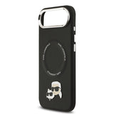 Apple iPhone 17 Air Kılıf Karl Lagerfeld Orjinal Lisanslı M-safe Şarj Özellikli Metal Kamera ve Buton Tasarımlı K&C PU Deri Kapak