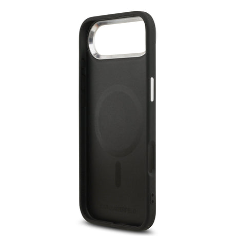 Apple iPhone 17 Air Kılıf Karl Lagerfeld Orjinal Lisanslı M-safe Şarj Özellikli Metal Kamera ve Buton Tasarımlı Paris RSG PU Deri Kapak