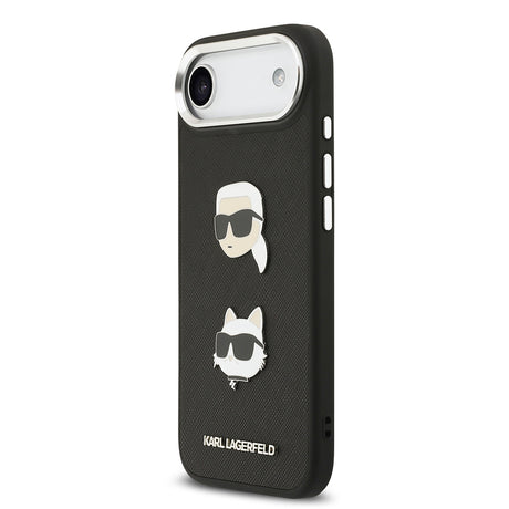 Apple iPhone 17 Air Kılıf Karl Lagerfeld Orjinal Lisanslı Metal Logolu K&C Heads Pin Kapak