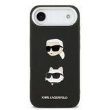 Apple iPhone 17 Air Kılıf Karl Lagerfeld Orjinal Lisanslı Metal Logolu K&C Heads Pin Kapak