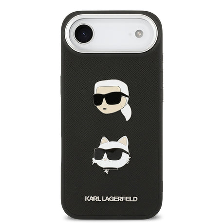 Apple iPhone 17 Air Kılıf Karl Lagerfeld Orjinal Lisanslı Metal Logolu K&C Heads Pin Kapak