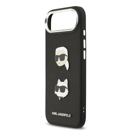 Apple iPhone 17 Air Kılıf Karl Lagerfeld Orjinal Lisanslı Metal Logolu K&C Heads Pin Kapak
