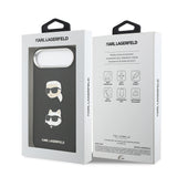 Apple iPhone 17 Air Kılıf Karl Lagerfeld Orjinal Lisanslı Metal Logolu K&C Heads Pin Kapak