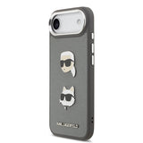 Apple iPhone 17 Air Kılıf Karl Lagerfeld Orjinal Lisanslı Metal Logolu K&C Heads Pin Kapak