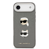 Apple iPhone 17 Air Kılıf Karl Lagerfeld Orjinal Lisanslı Metal Logolu K&C Heads Pin Kapak