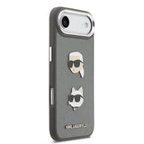Apple iPhone 17 Air Kılıf Karl Lagerfeld Orjinal Lisanslı Metal Logolu K&C Heads Pin Kapak