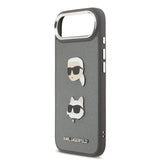Apple iPhone 17 Air Kılıf Karl Lagerfeld Orjinal Lisanslı Metal Logolu K&C Heads Pin Kapak