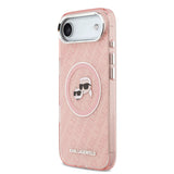 Apple iPhone 17 Air Kılıf Karl Lagerfeld Orjinal Lisanslı Parlayan Simli Karl & Choupette Heads Kapak